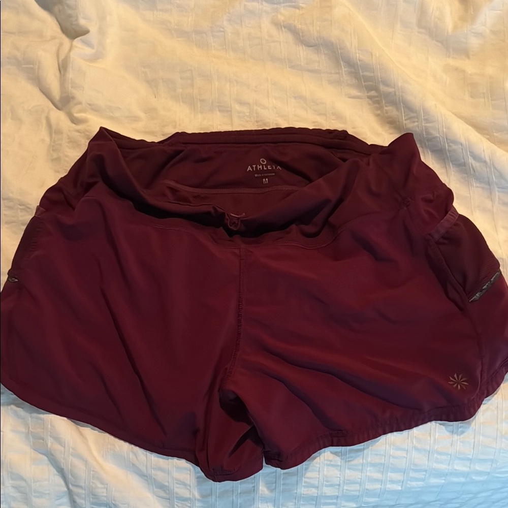 Athleta Red Athletic Shorts for Active Performance